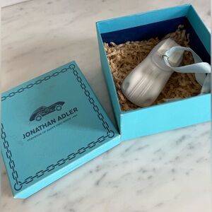 Jonathan Adler White Matte Porcelain Car Ornament with Box